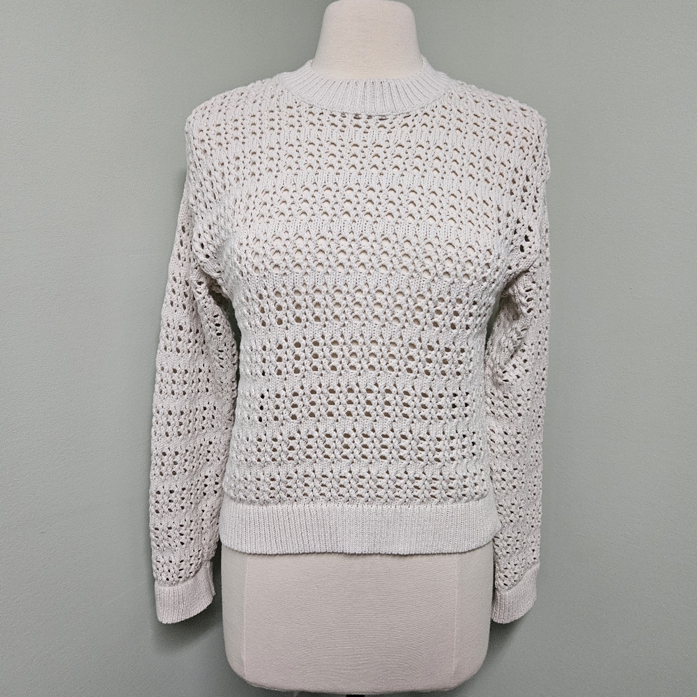 Universal Thread Pullover Crewcut White Sweater C… - image 1